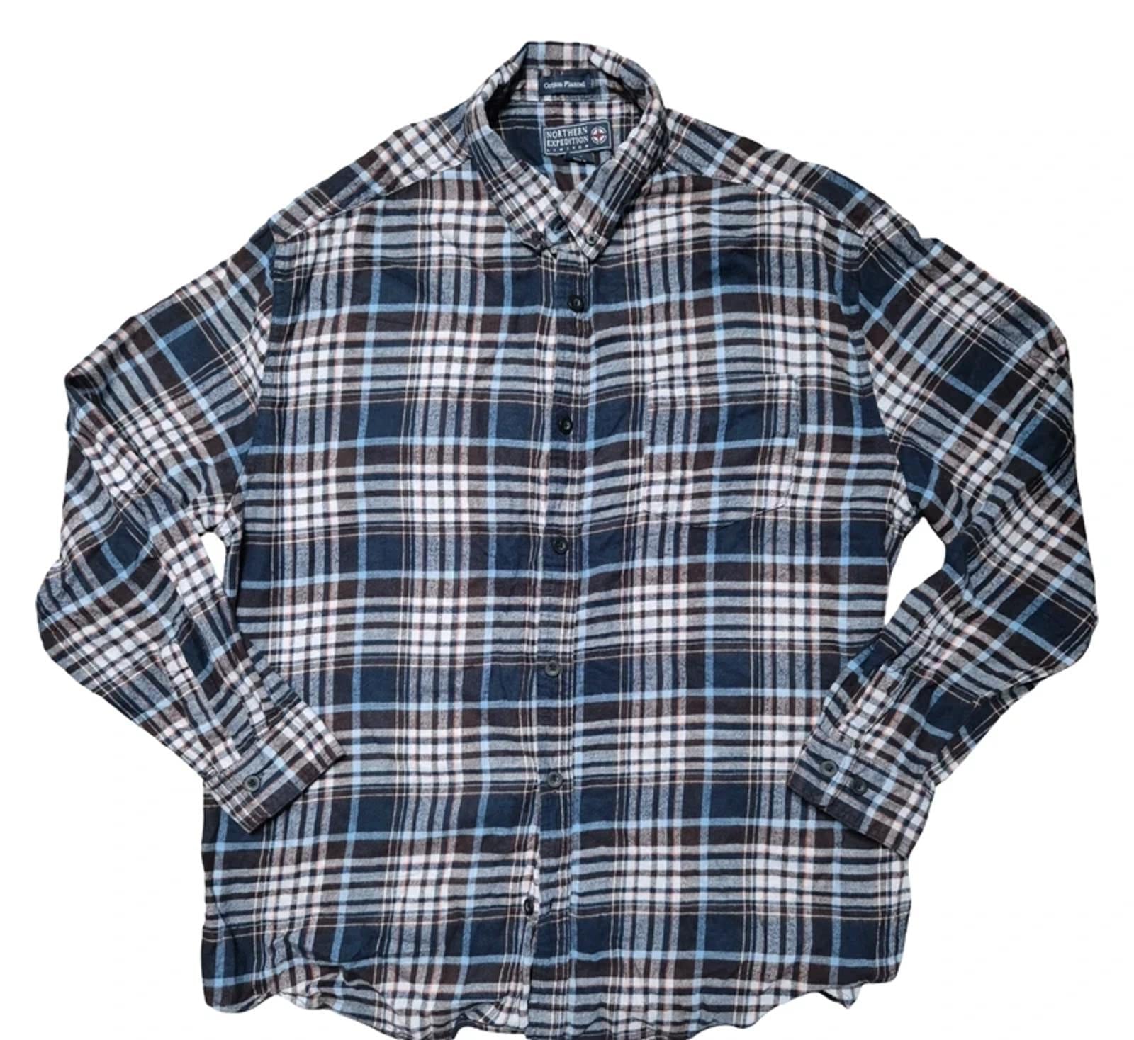 Classic cotton flannel check shirt 2XL