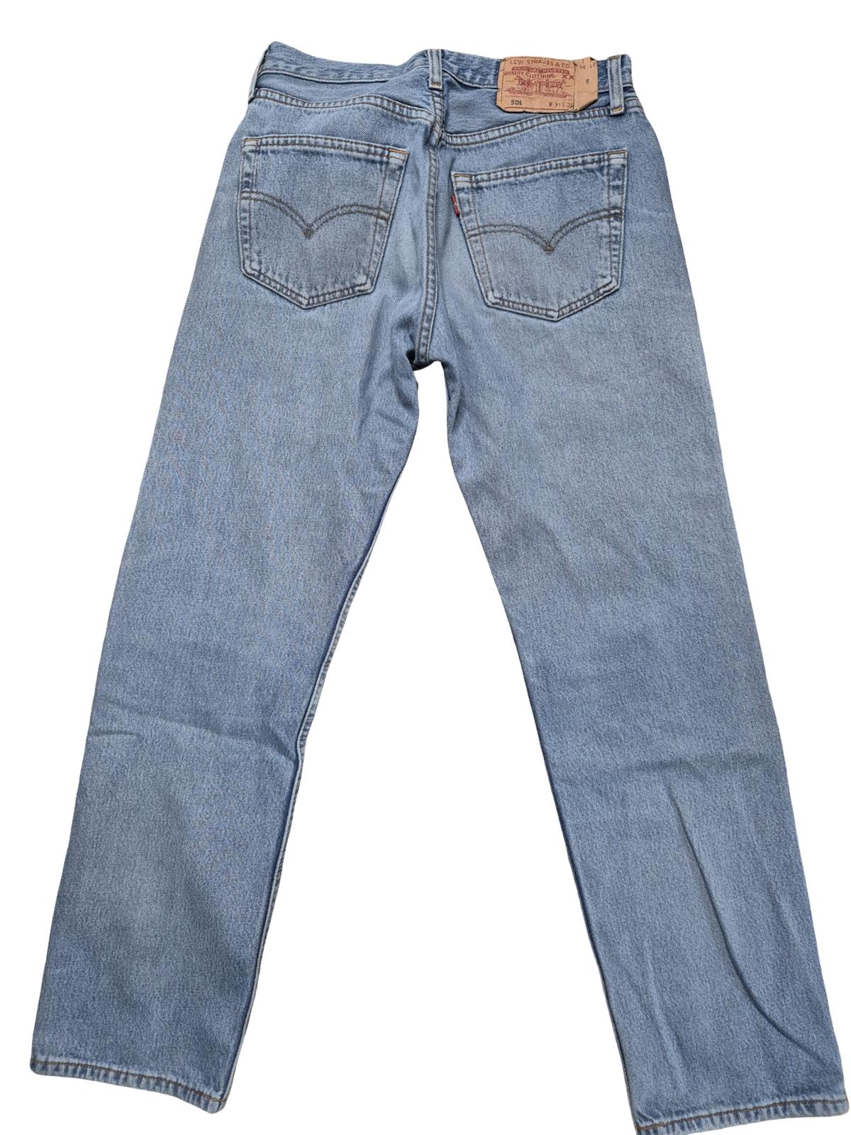 Levi 501"s, button fly, paper tab, W29