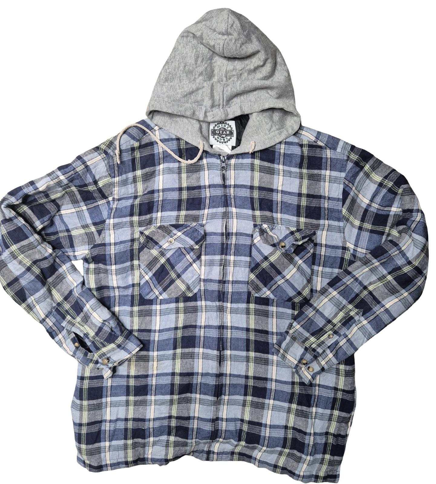 Lee Check flannel hoody with zip XL