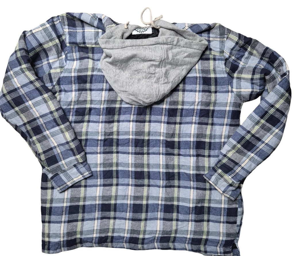 Lee Check flannel hoody with zip XL