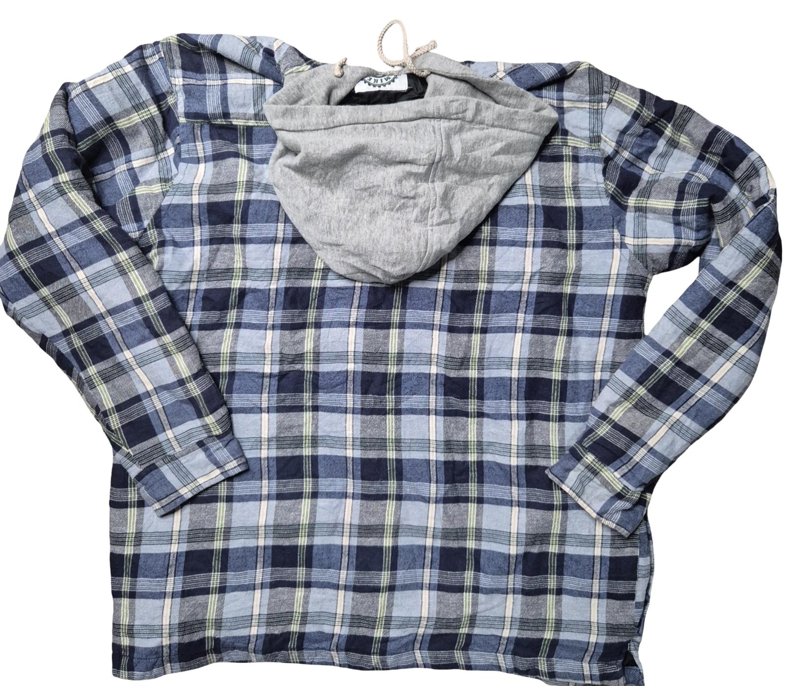 Lee Check flannel hoody with zip XL