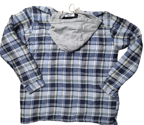 Lee Check flannel hoody with zip XL