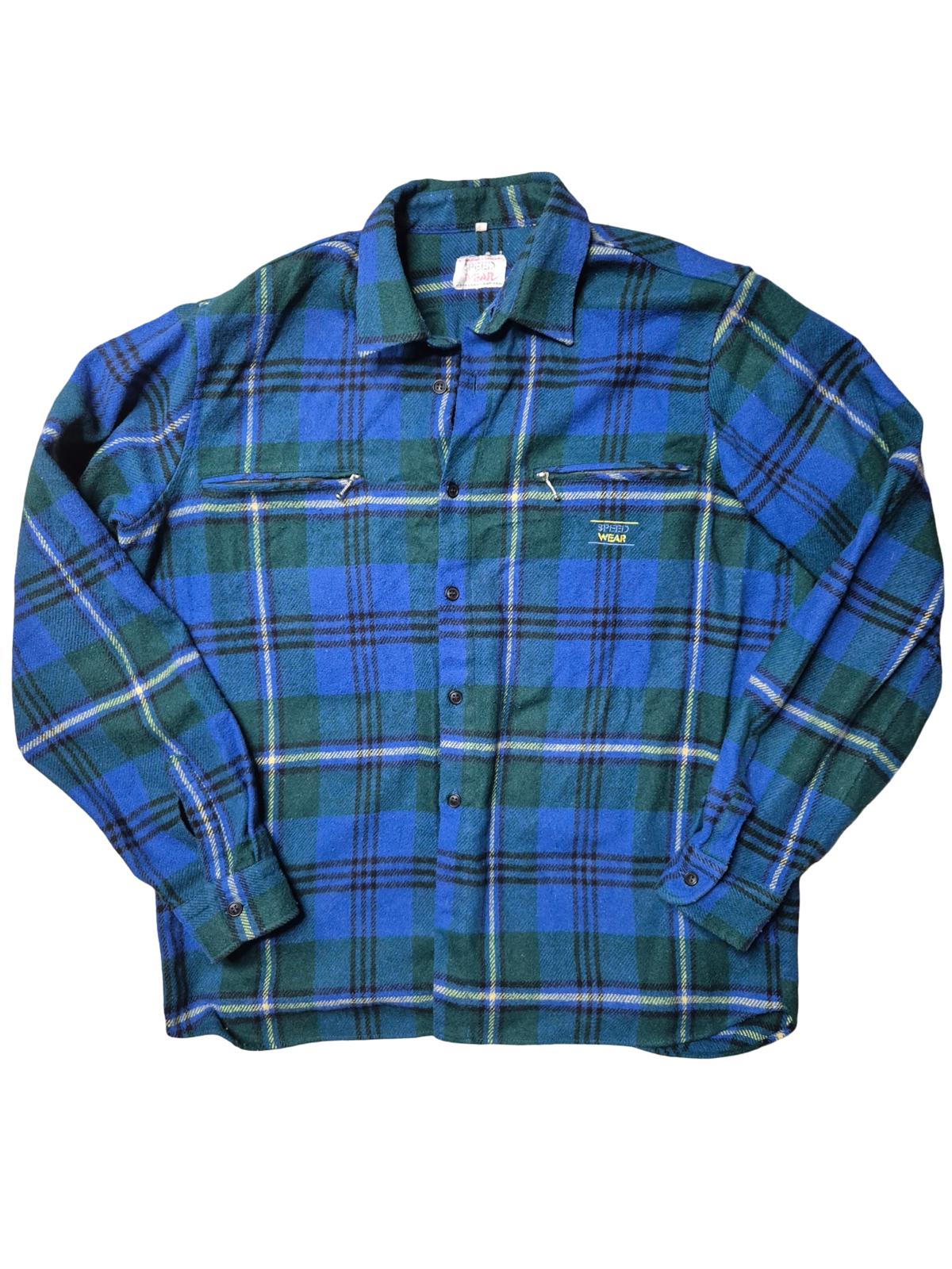 Vintage made in Italy wool mix check shirt L/XL