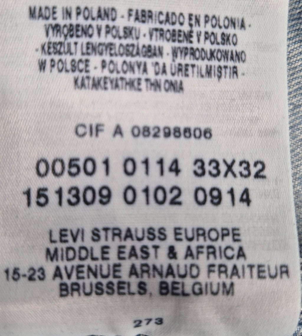 Levis 501"s, button fly, W31