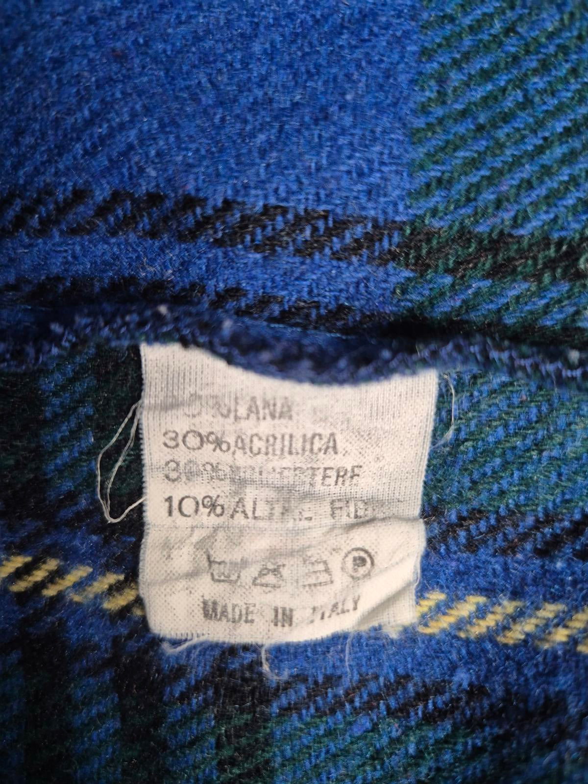 Vintage made in Italy wool mix check shirt L/XL