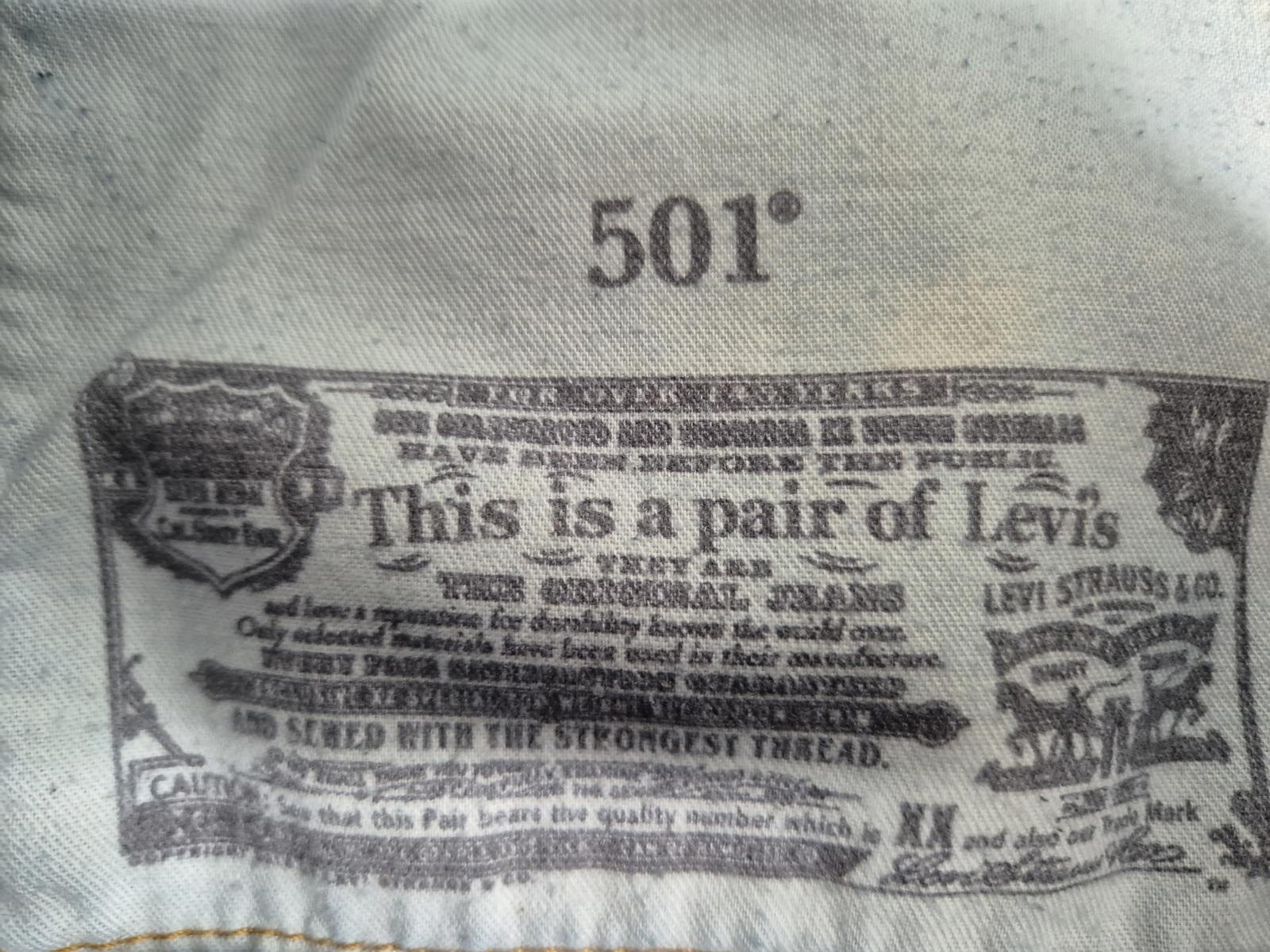 Levi 501"s, button fly, W33 L33 1/2"