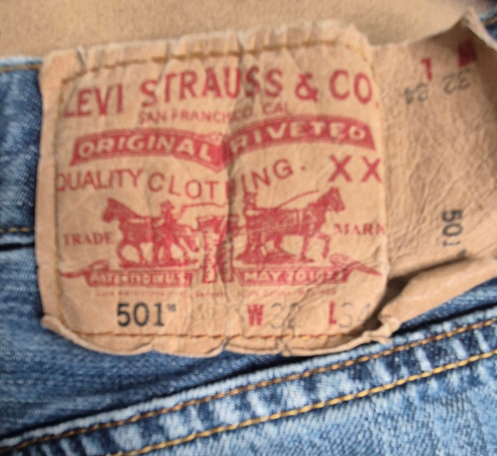 Levi 501"s, button fly, W30 L31 1/2"