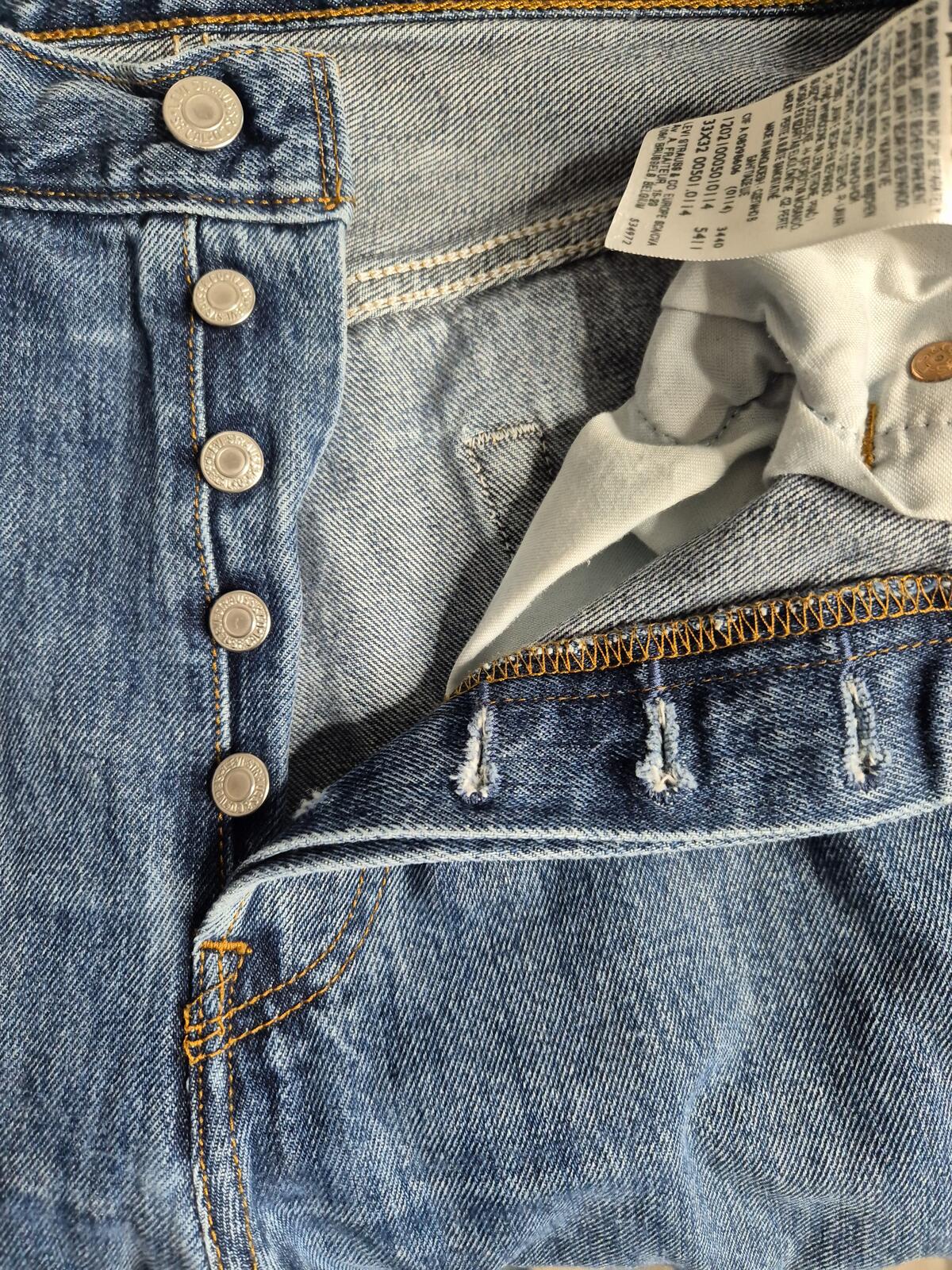 Levi 501s, paper tab, W33 L31