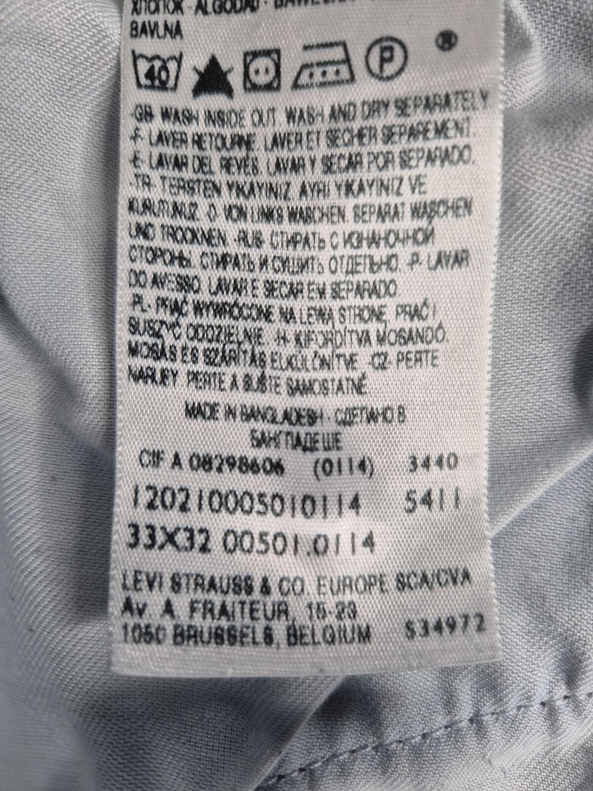 Levi 501s, paper tab, W33 L31