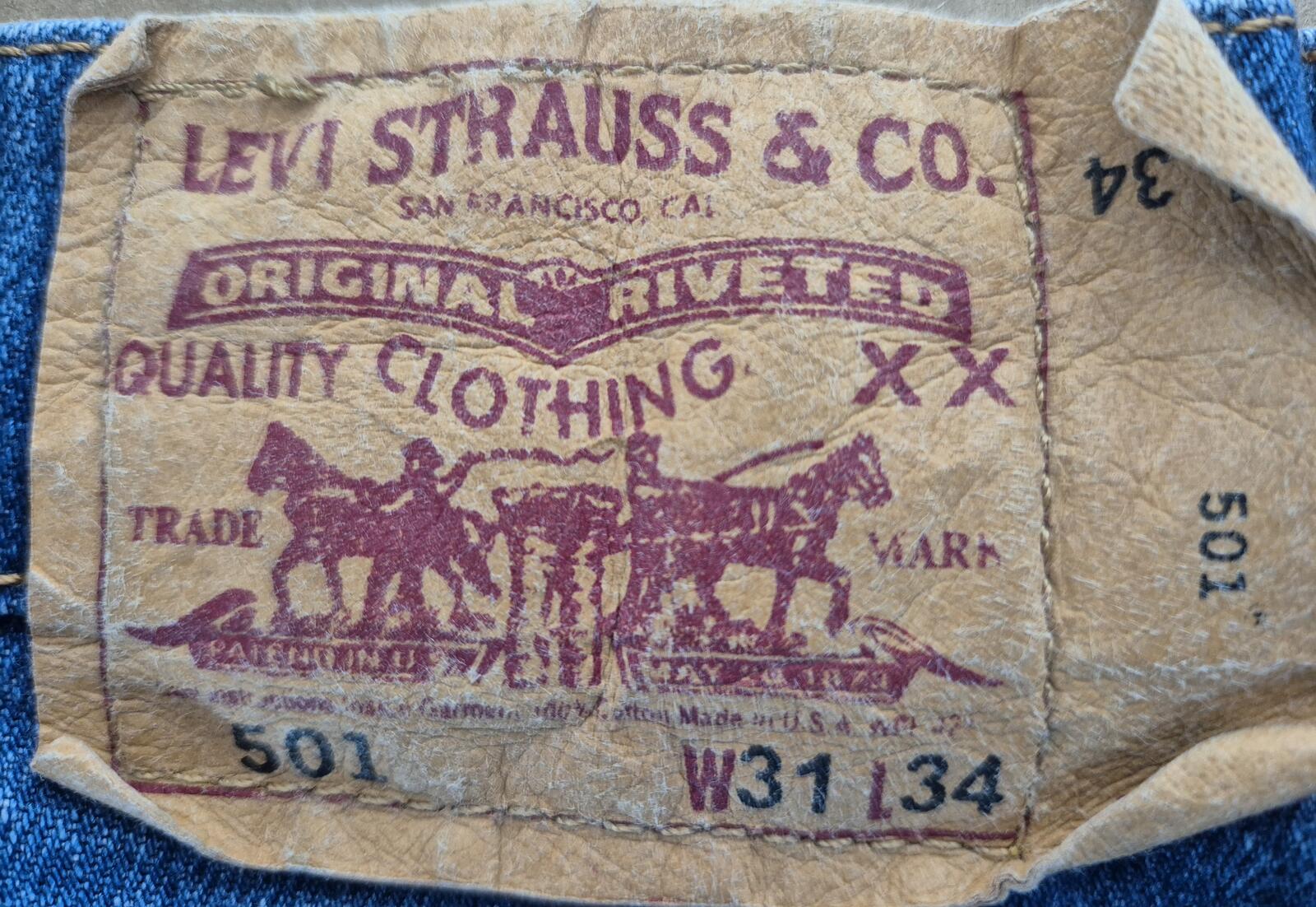 Blue jeans, zip fastener, W31 l29