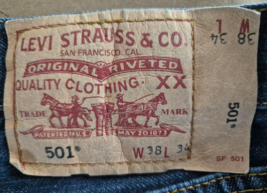 Vintage Levi 501s, paper tab, W36 L28