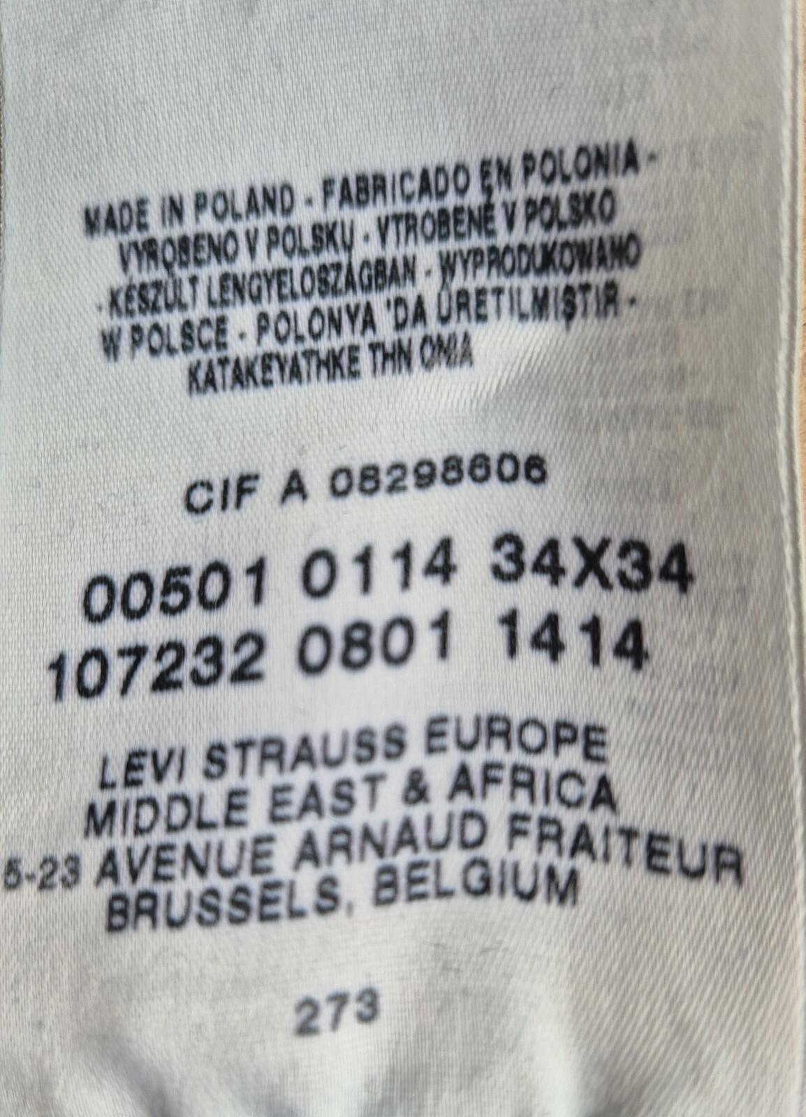 Vintage Levi 501s, paper tab, W32 L28