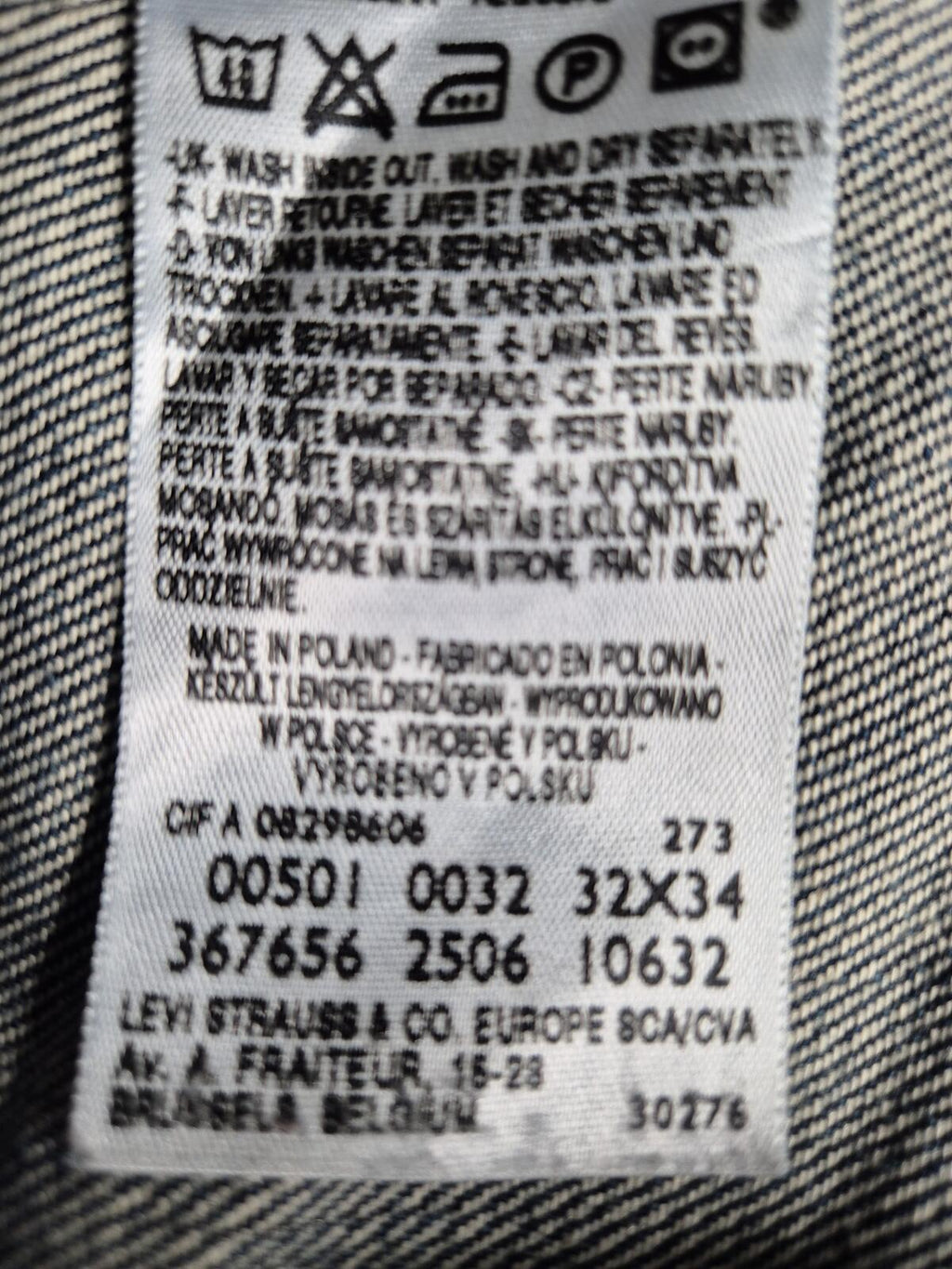 Levi 501s, Button Fly, W30 34
