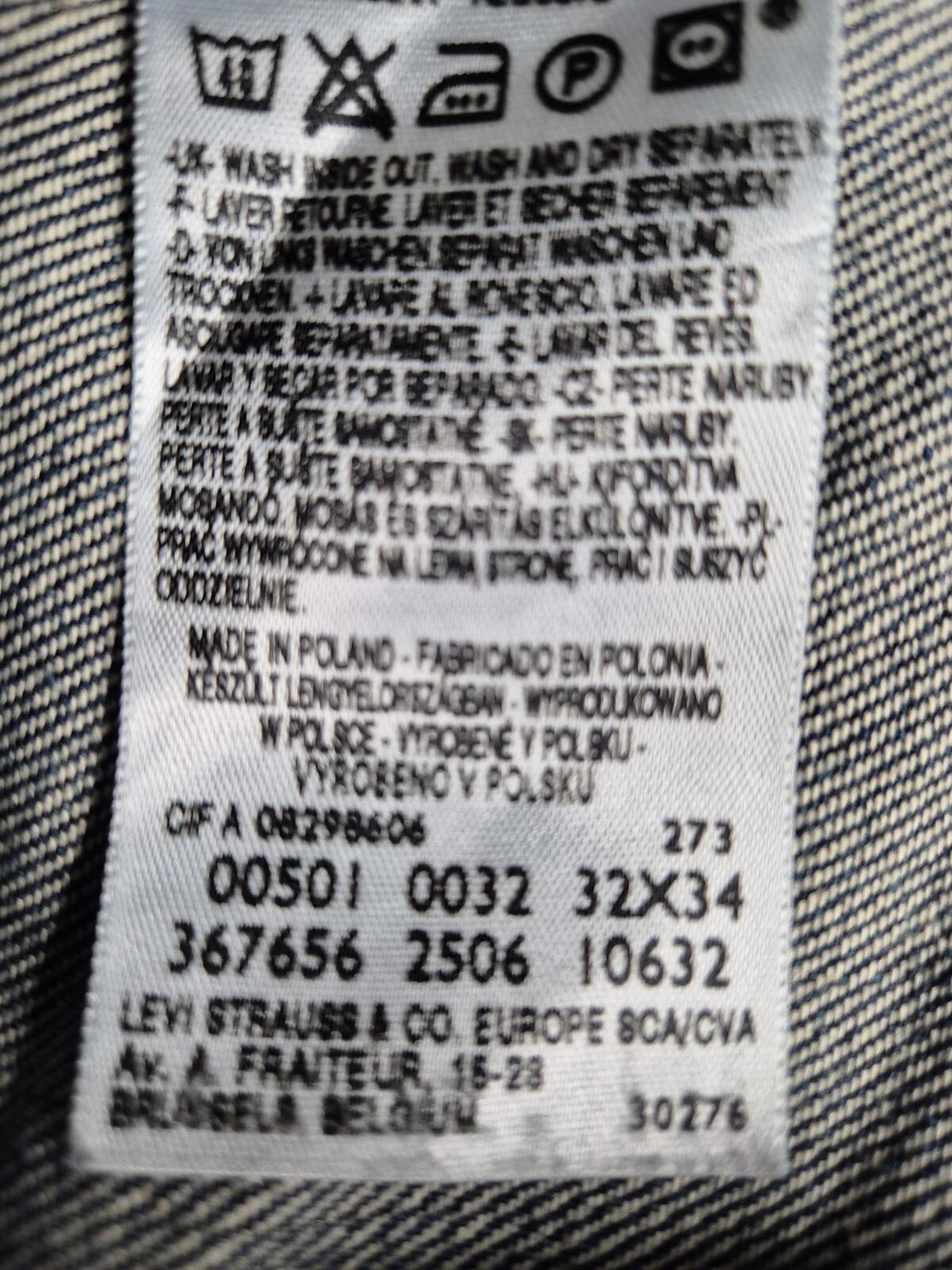 Levi 501s, Button Fly, W30 34