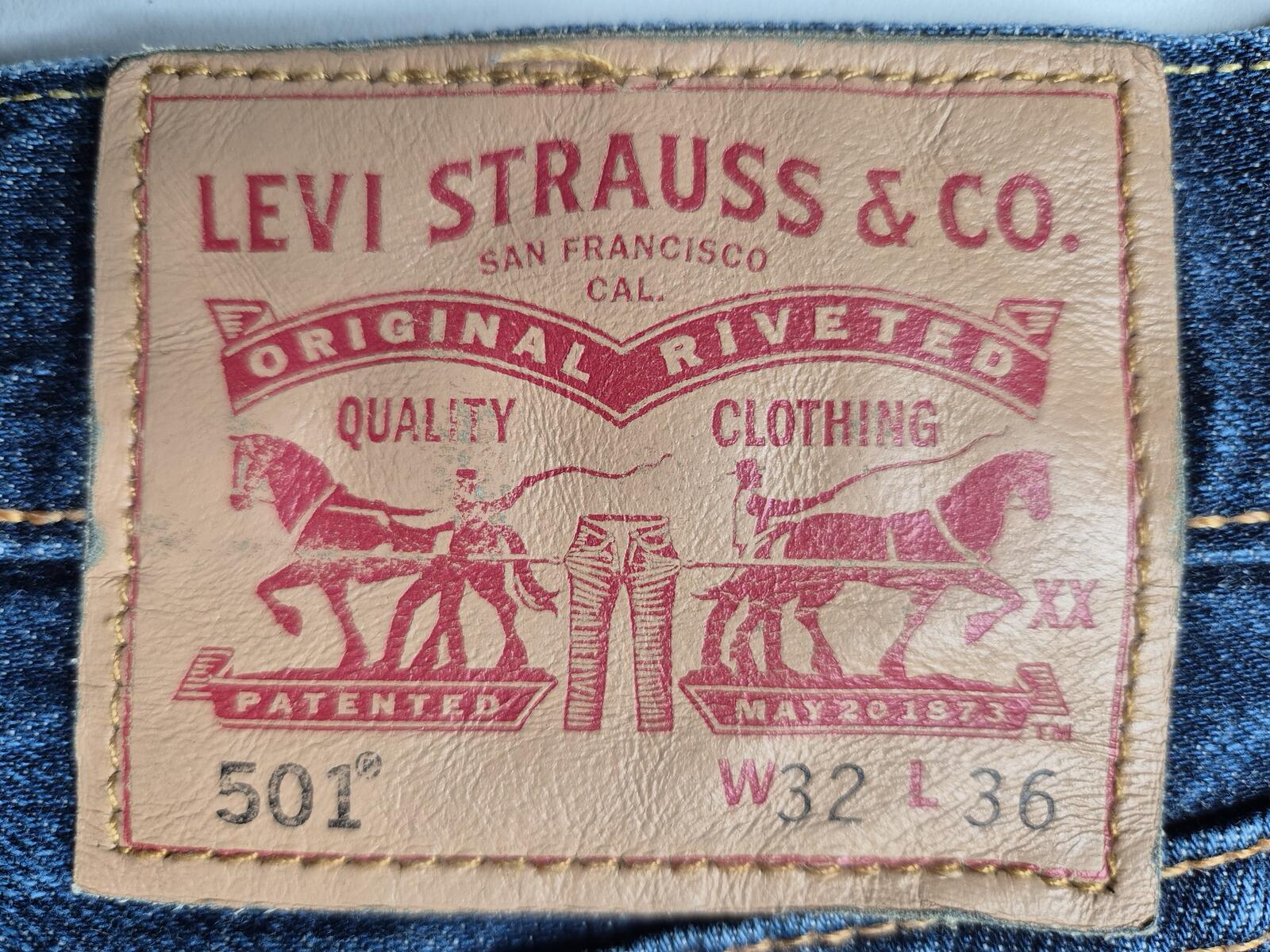 Vintage Levi 501s, Button Fly, W32 L35