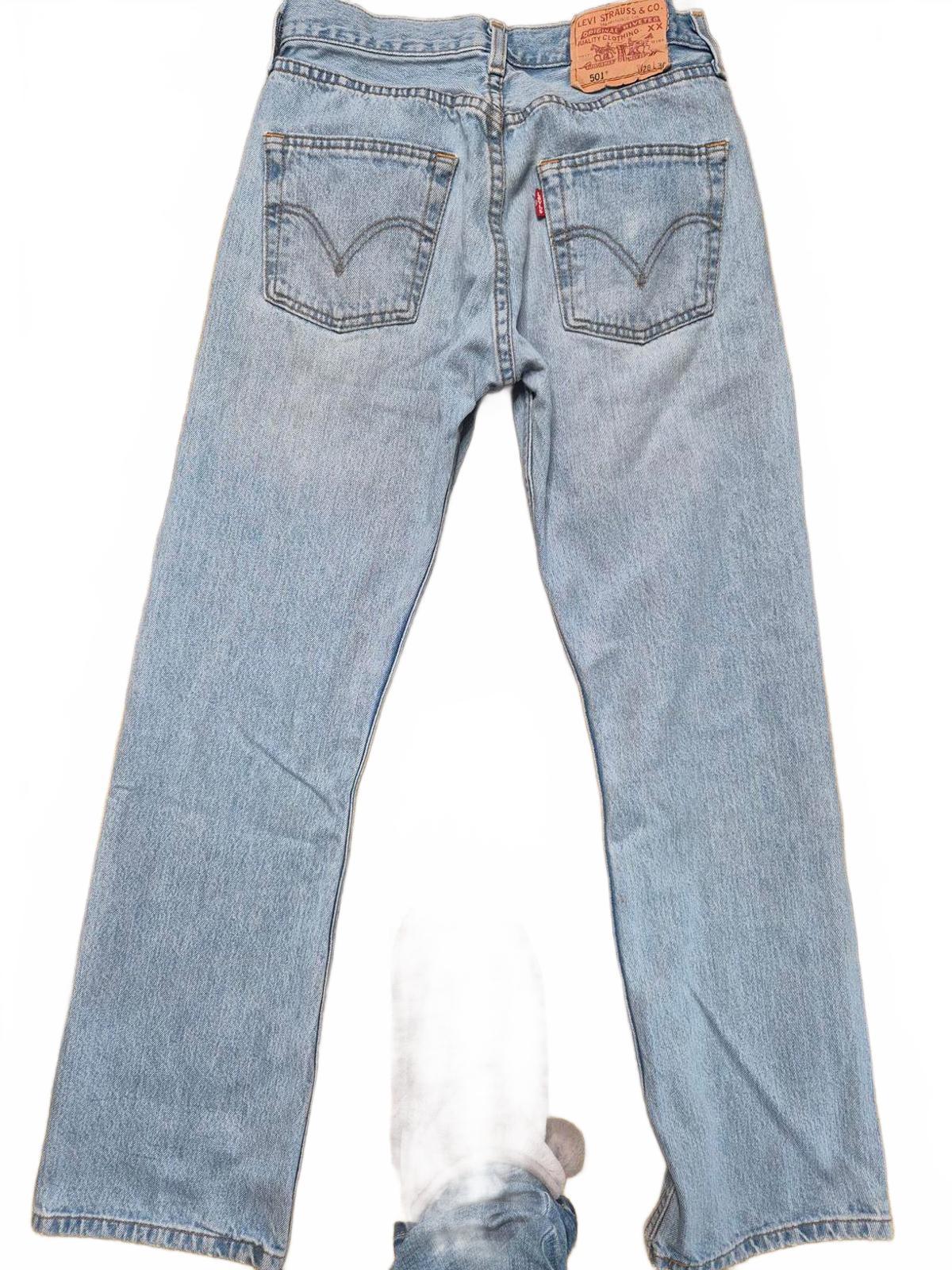 Levi 501"s, button fly, faded blue, W27