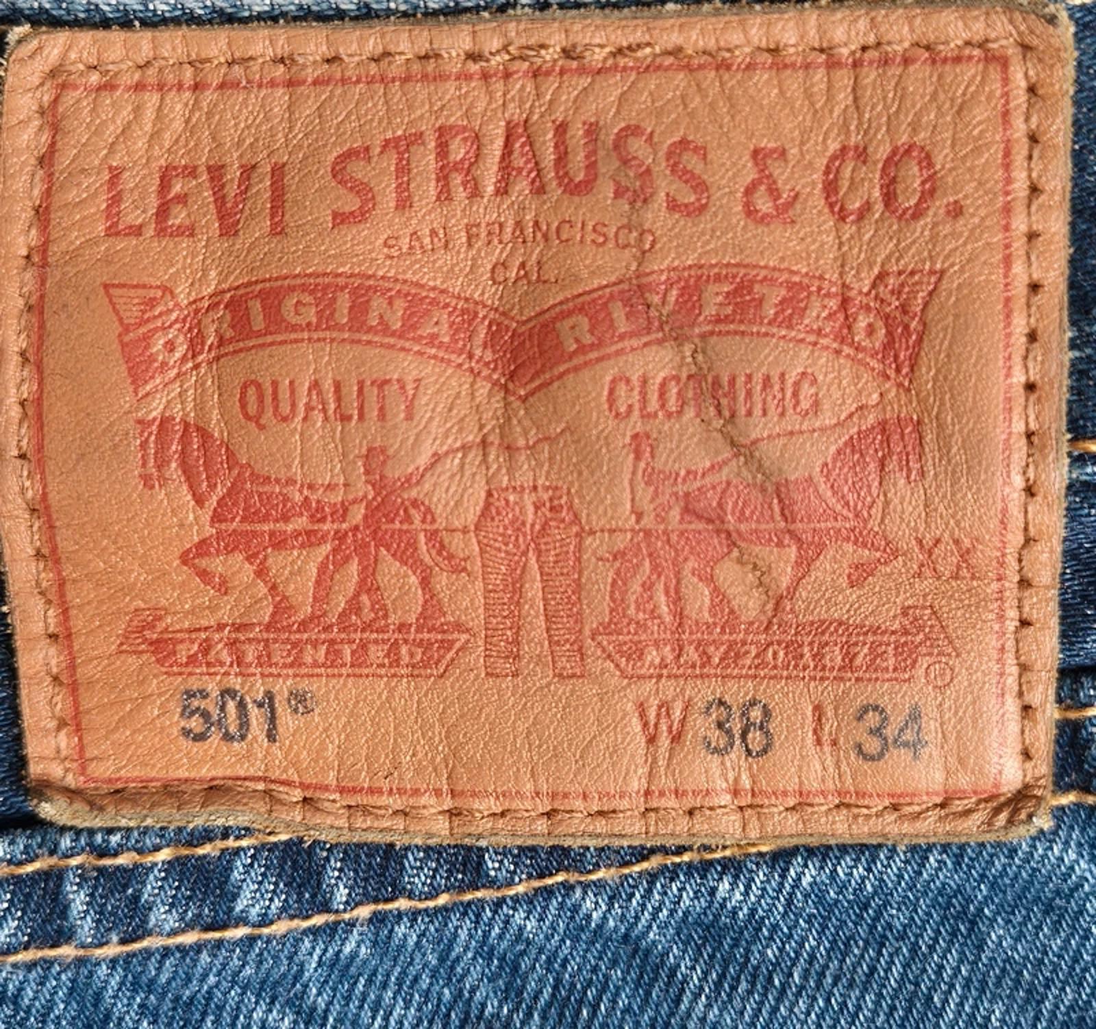Levi 501"s, button fly, W38 L33