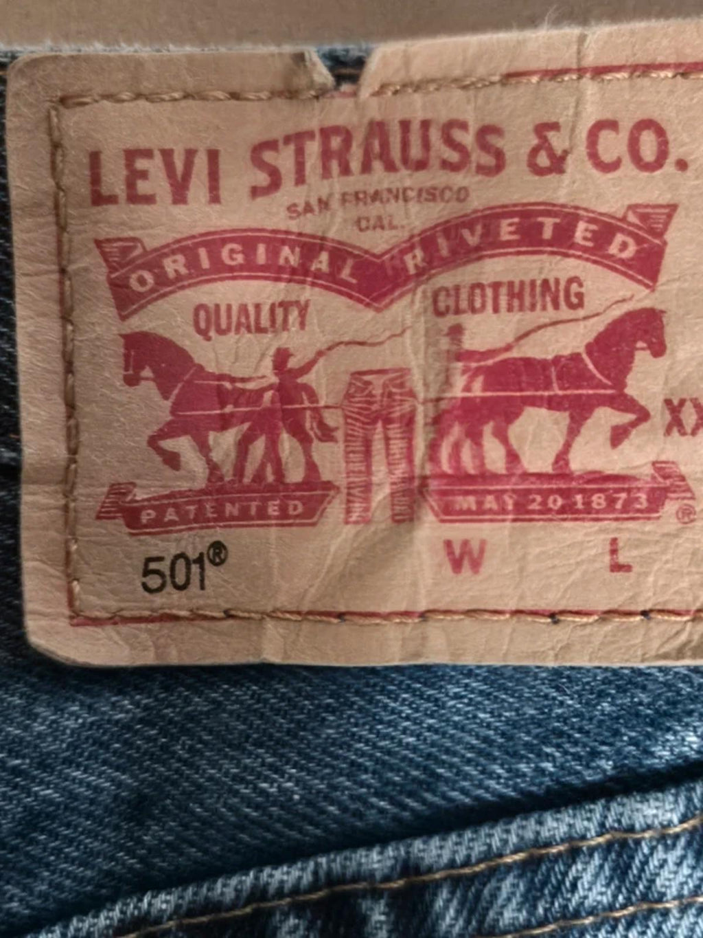 Levi 501"s, button fly, W30 L30