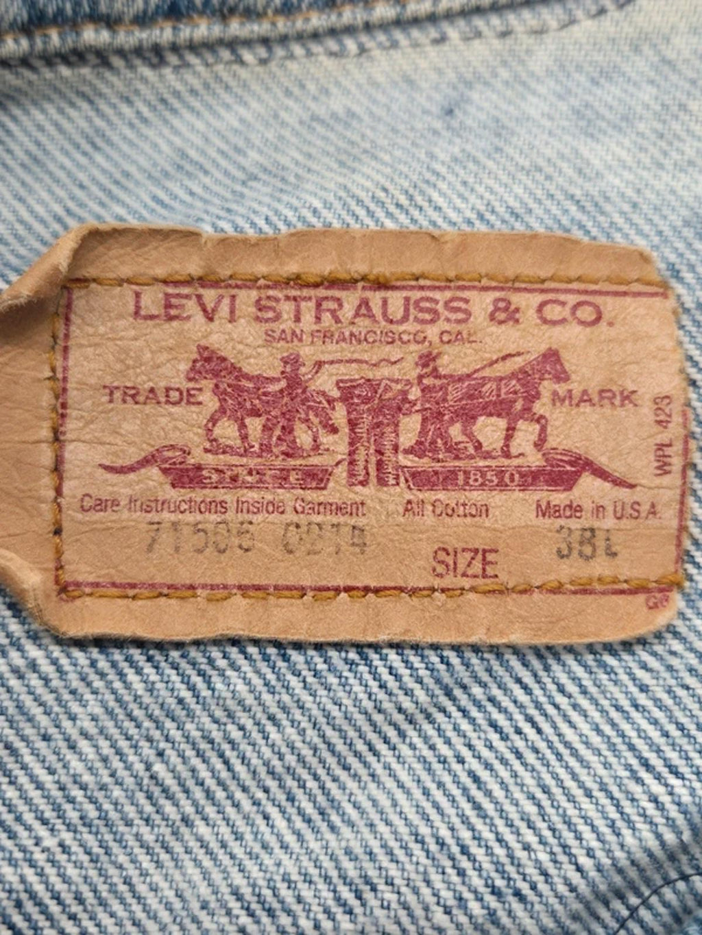 Vintage Levi Denim Jacket 'made in USA'